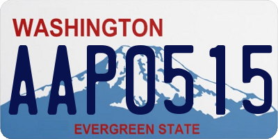 WA license plate AAP0515