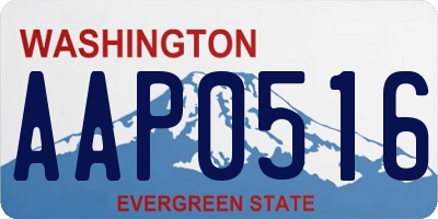 WA license plate AAP0516