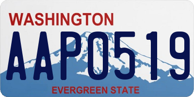 WA license plate AAP0519