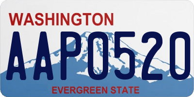 WA license plate AAP0520