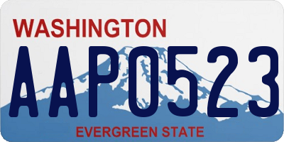 WA license plate AAP0523
