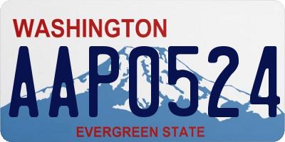 WA license plate AAP0524