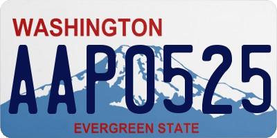 WA license plate AAP0525