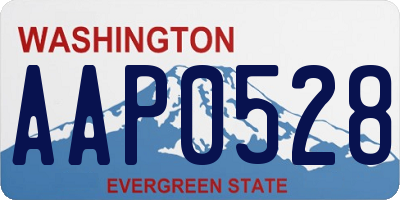 WA license plate AAP0528