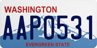 WA license plate AAP0531
