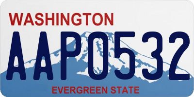 WA license plate AAP0532