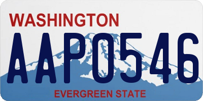 WA license plate AAP0546