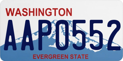 WA license plate AAP0552