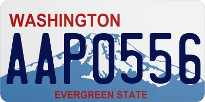 WA license plate AAP0556
