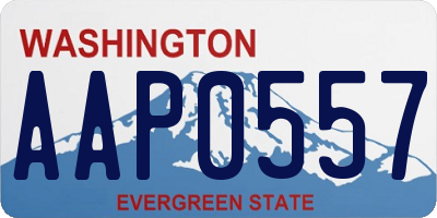 WA license plate AAP0557