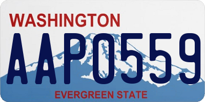 WA license plate AAP0559