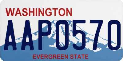 WA license plate AAP0570