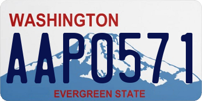 WA license plate AAP0571
