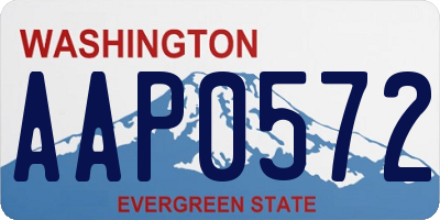WA license plate AAP0572