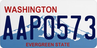 WA license plate AAP0573