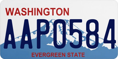 WA license plate AAP0584