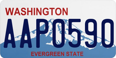 WA license plate AAP0590