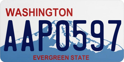 WA license plate AAP0597