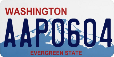WA license plate AAP0604