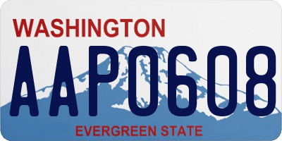 WA license plate AAP0608