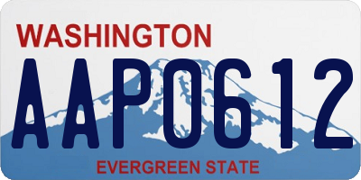 WA license plate AAP0612
