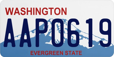 WA license plate AAP0619