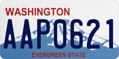 WA license plate AAP0621