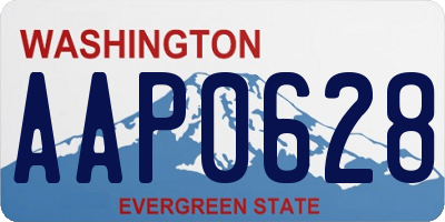 WA license plate AAP0628