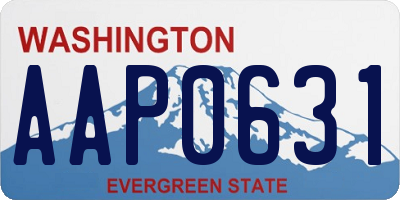 WA license plate AAP0631