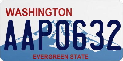 WA license plate AAP0632
