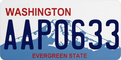 WA license plate AAP0633