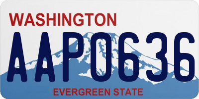 WA license plate AAP0636