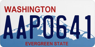 WA license plate AAP0641
