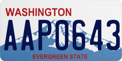 WA license plate AAP0643