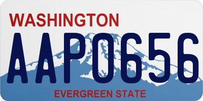 WA license plate AAP0656