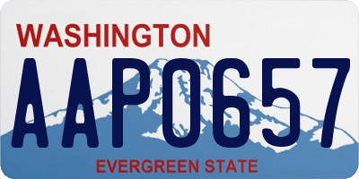 WA license plate AAP0657