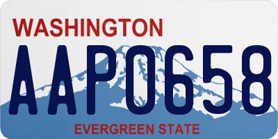 WA license plate AAP0658