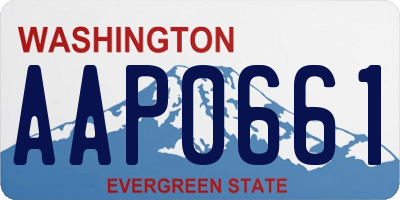 WA license plate AAP0661