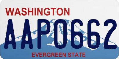 WA license plate AAP0662