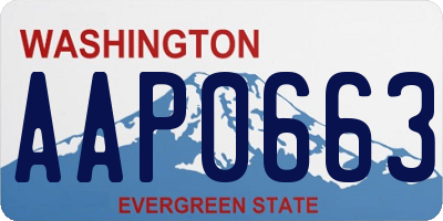 WA license plate AAP0663
