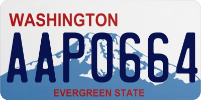 WA license plate AAP0664