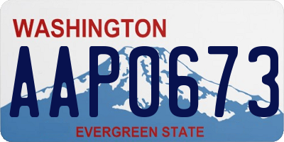 WA license plate AAP0673
