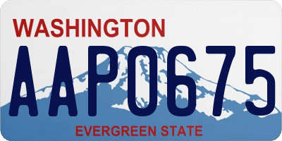 WA license plate AAP0675