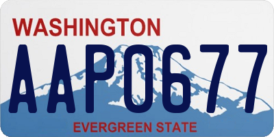 WA license plate AAP0677