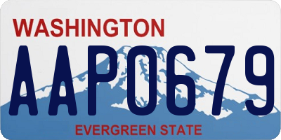 WA license plate AAP0679