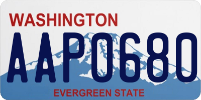 WA license plate AAP0680