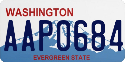 WA license plate AAP0684