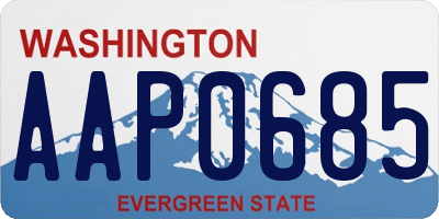 WA license plate AAP0685