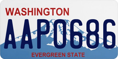 WA license plate AAP0686