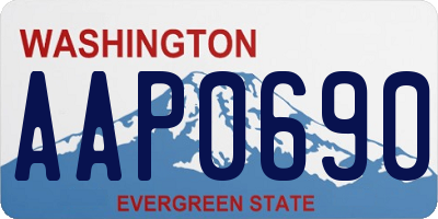 WA license plate AAP0690